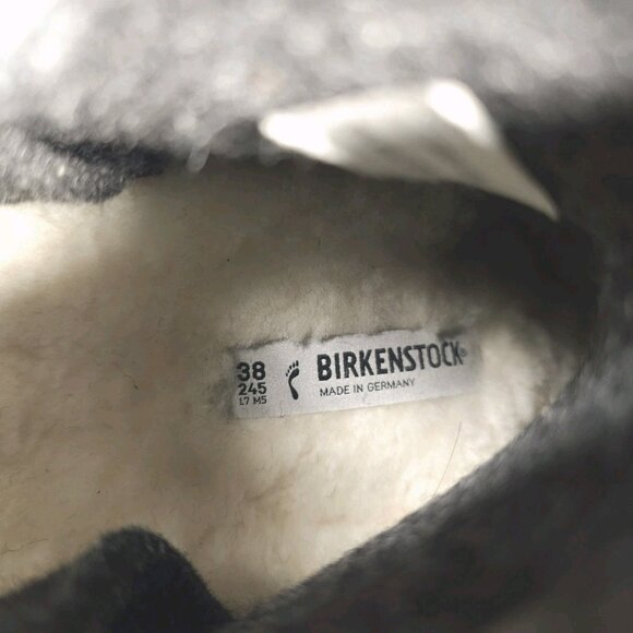 BIRKENSTOCK Andermatt Wool Felt Slipper Boot Anthracite Gray Narrow EU 38 main image 6